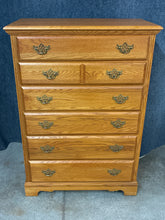 Load image into Gallery viewer, Oak 6-Drawer Chest