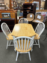 Load image into Gallery viewer, Two-Tone Drop Leaf Dining Set with 4 Chairs