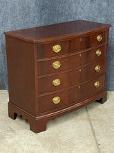 Load image into Gallery viewer, Ethan Allen Mahogany Bow Front Four-Drawer Chest