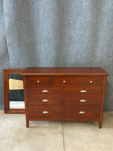 Load image into Gallery viewer, Vaughan-Bassett Cherry Finish Dresser &amp; Mirror