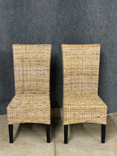 Load image into Gallery viewer, Pair of Woven Dining Chairs