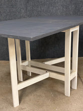 Load image into Gallery viewer, Grey &amp; White Painted Drop-Leaf Table