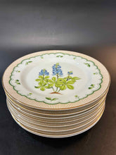 Load image into Gallery viewer, Floral Porcelain Gold Trim 8 Piece Plates
