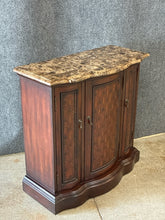 Load image into Gallery viewer, Traditional Stone Top Console Cabinet with Embossed Panel Doors