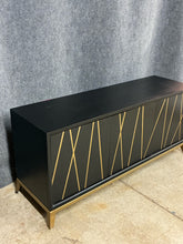 Load image into Gallery viewer, Hooker Furniture Black &amp; Gold 3-Door Credenza