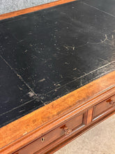 Load image into Gallery viewer, William IV Mahogany 6 Drawer Partners Desk With Black Leather Top