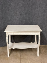Load image into Gallery viewer, Painted White Vintage Accent Table With Drawer