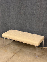 Load image into Gallery viewer, Modern Tufted Bench with Nailhead Trim