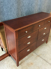 Load image into Gallery viewer, Vaughan-Bassett Cherry Finish Dresser &amp; Mirror