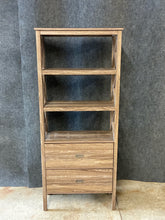 Load image into Gallery viewer, Rustic Wood Bookshelf with 2 Drawers