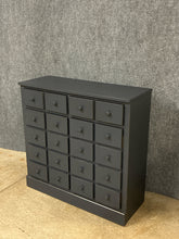 Load image into Gallery viewer, Navy Apothecary Style Cabinet With 2 Drawers