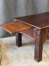 Load image into Gallery viewer, Antique Renaissance Revival Carved Quarter-Sawn Oak Executive/Library/Partner's