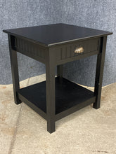 Load image into Gallery viewer, Black Side Table with Drawer