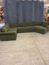 Load image into Gallery viewer, Green Upholstered Sectional