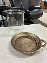 Load image into Gallery viewer, 2 Piece Pottery Barn Brass Candle/Candleholder