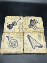 Load image into Gallery viewer, Studio Vertu Musical Instrument Stone Coasters, Set of 4