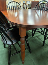 Load image into Gallery viewer, Cherry &amp; Black Country Dining Set With 2 Leaf Extensions