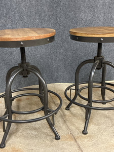 Industrial Style Adjustable Stools