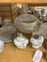 Load image into Gallery viewer, Haviland Blue Garland Platinum Trim Floral White Dinnerware set