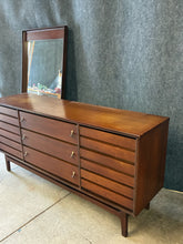 Load image into Gallery viewer, Stanley Mid-Century Modern 9-Drawer Dresser with Mirror