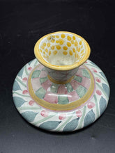 Load image into Gallery viewer, 1 Piece Mackenzie-Childs Ceramic Multi-Color Candle/Candleholder