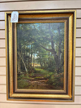 Load image into Gallery viewer, George Frank Higgins Woodland Path Landscape Oil on Canvas