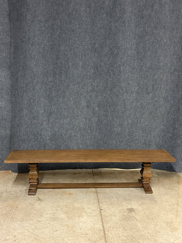 Rustic Farmhouse-Style Trestle Bench
