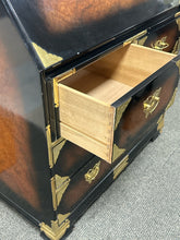 Load image into Gallery viewer, Asian-Style Ebonized &amp; Burlwood Brass-Mounted Secretary Desk