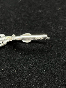 2 Piece White Gold Pierced Earrings