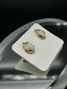 Gold Opal Earrings
