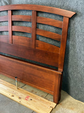 Load image into Gallery viewer, Queen Size Arched Slat-Back Wood Bed Frame