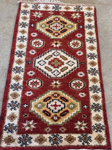 Hand-Knotted Wool Accent Rug