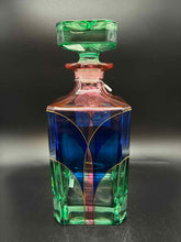 Load image into Gallery viewer, Multi-Color Glass 2 Piece Decanter