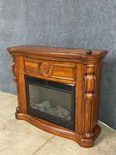 Load image into Gallery viewer, Dark Wood Electric Fireplace