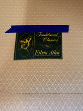 Load image into Gallery viewer, Ethan Allen Cream Wingback Chair Diamond Pattern Upholstery