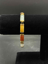 Load image into Gallery viewer, 1 Piece Gold Cylinder Jade Multi-Color Bracelet