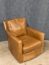 Load image into Gallery viewer, CR Laine Murphey Tan Leather Swivel Chair