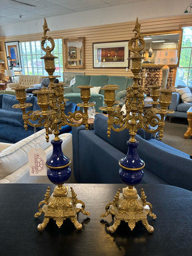 4 Piece Brass Candle/Candleholder