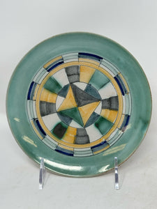 Pottery Turquoise 14 Piece Geometric Tea/Coffee Set