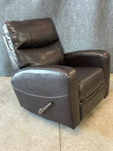 Load image into Gallery viewer, Contemporary Dark Brown Leather Swivel Glider Recliner