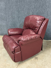 Load image into Gallery viewer, Burgundy Leather Swivel Rocker Recliner Chair