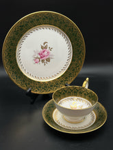 Load image into Gallery viewer, Aynsley Green 3 Piece Floral Cup + Saucer