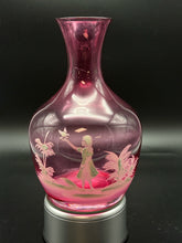 Load image into Gallery viewer, Cranberry Glass Vintage Vase