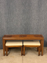 Load image into Gallery viewer, Drexel Heritage Console Table with Two Upholstered Benches