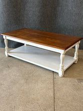 Load image into Gallery viewer, Two-Tone White Coffee Table with Lower Shelf