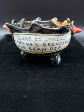 Load image into Gallery viewer, Ceramic 1 Piece Black Print Round Serving bowl