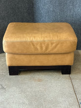 Load image into Gallery viewer, Chateau d'Ax Tan Leather Ottoman