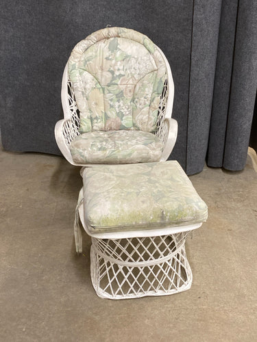 Vintage Russell Woodard Spun Fiberglass Chair & Ottoman