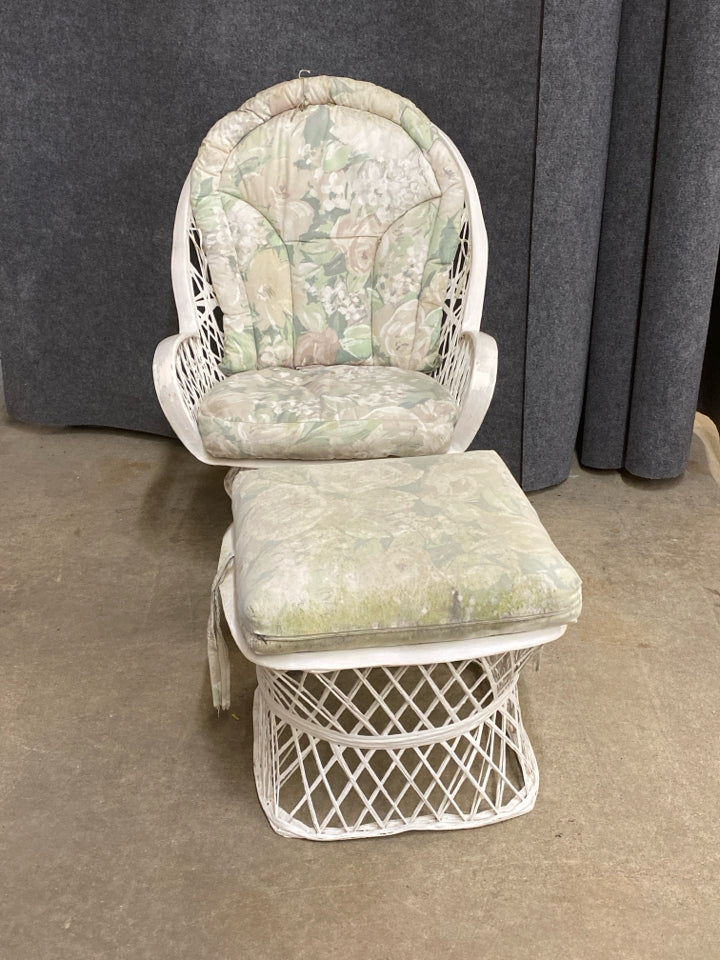 Vintage Russell Woodard Spun Fiberglass Chair & Ottoman