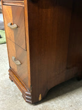 Load image into Gallery viewer, Vintage Art Deco Waterfall Vanity with Mirror &amp; Stool